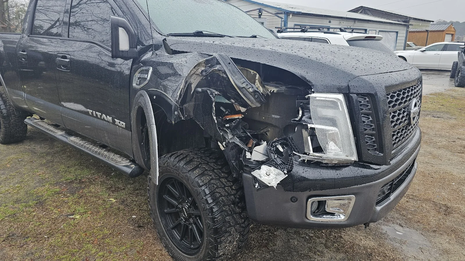 Collision repair in progress at Dirty Customs Paint & Body LLC